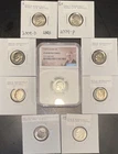 Lot Of (9) U.S. 90% Silver, Uncirculated, Proof & Special Strike Roosevelt Dimes