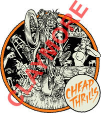 OLD SKOOL BIKER CLASSIC BIKE ROCKERS car sticker camper van Motorcycle