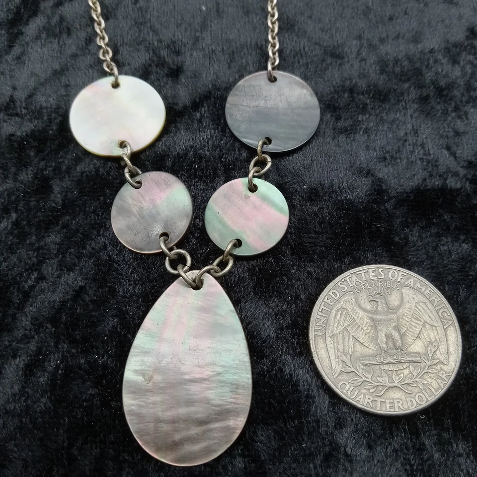 Collar Premier Designs Tahití Madre Perla Plateado Boho Chic 16" Estate Foto 3 de 4