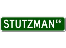 Stutzman Drive Street Sign Personalized Custom Last Name Metal Sign - Aluminum