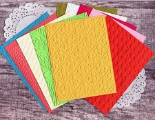 Scrapbooking / Handmade Cards Embossed Toppers Various Designs Cardstock 25pcs