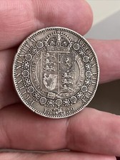 Great Britain 1889 Queen Victoria .925 Silver Half Crown