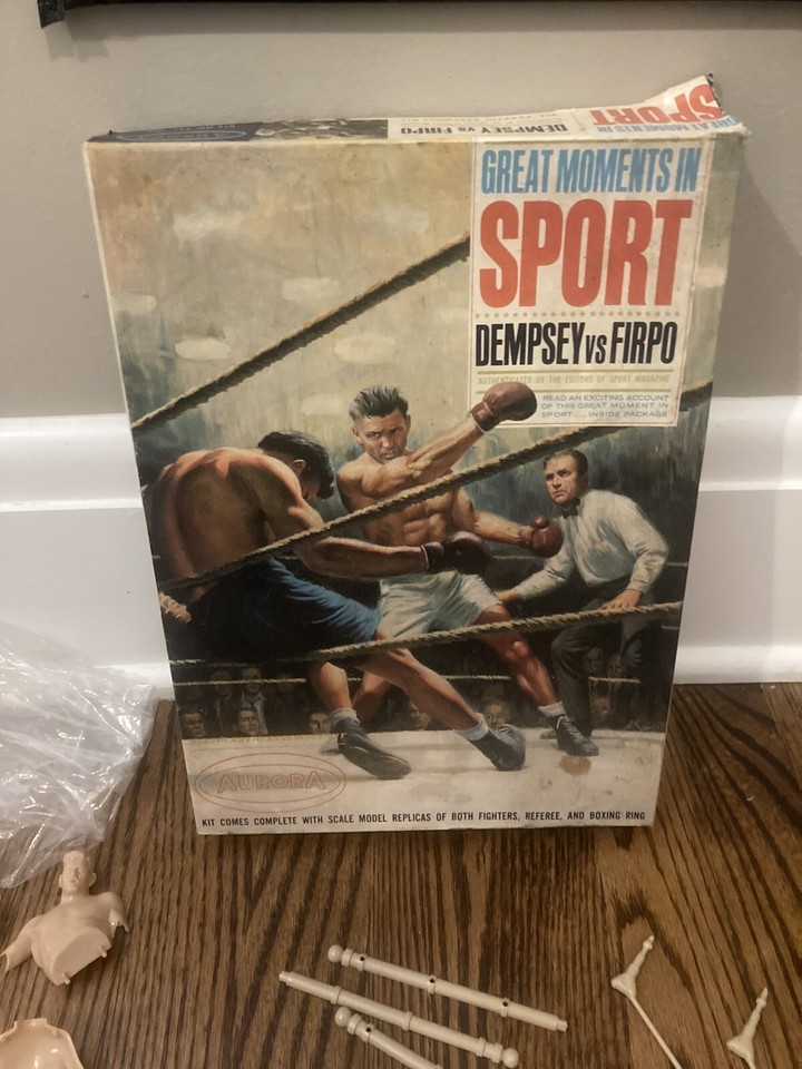1965 Boxing Model Kit Aurora Great Moments Sport Series DEMPSEY vs ...