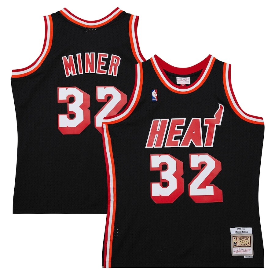★希少 NBA ハロルド・マイナー HEAT　マイアミ・ヒート　ユニフォーム Miami Heat Harold Miner #32 Mitchell & Ness Black 1992/93