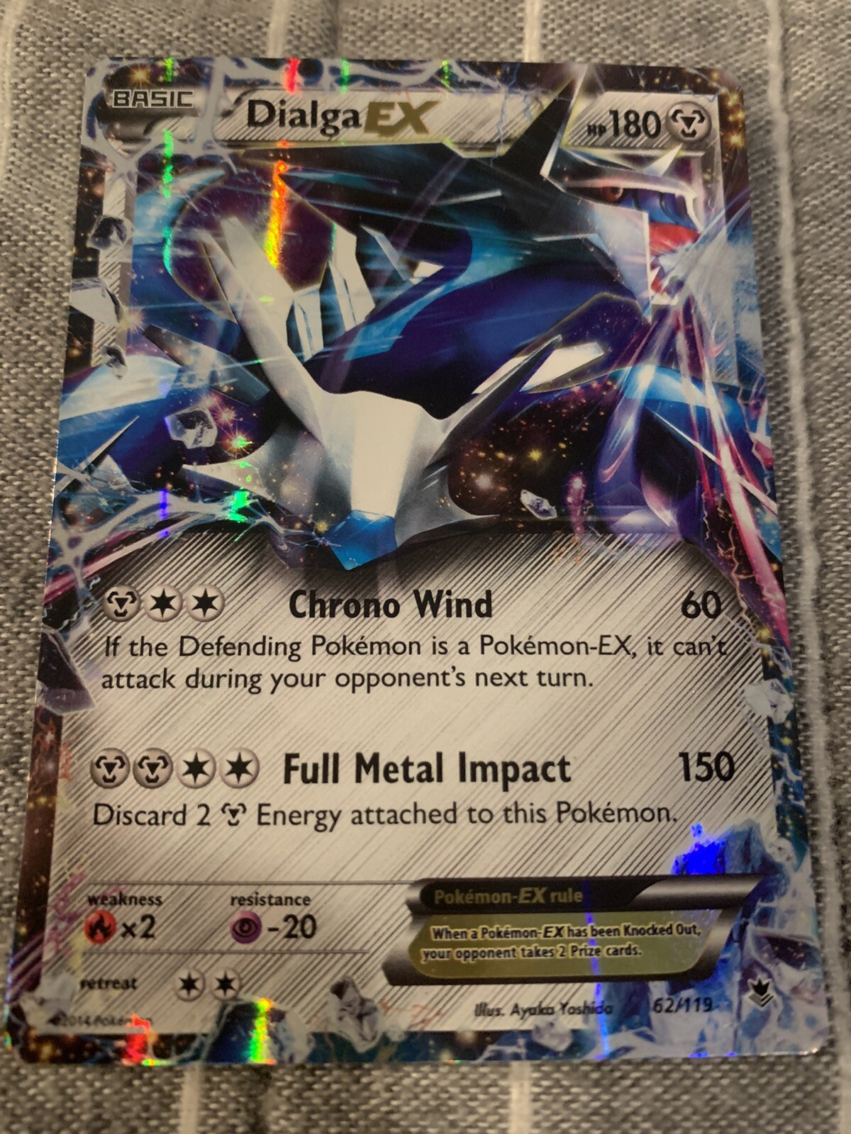 Dialga-EX - 62/119 - Ultra Rare NM XY Phantom Forces Pokemon