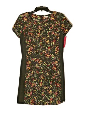 XHILARATION WOMENS Black FLORAL DRESS size medium