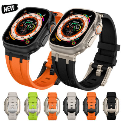 Silikon Sport Armband für Apple Watch Series 3 4 5 6 7 8 9 10 SE + Ultra 2 49mm
