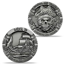 Moneda Desafío Armario Davy Jones Divertida Calavera Pirata Moneda Para Fiesta Temática Pirata