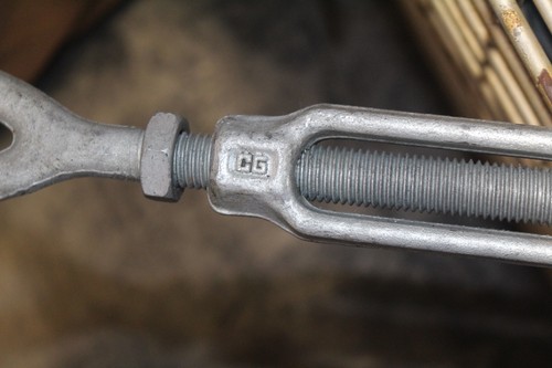 NUOVA Fibbia girevole zincata 3/4" OCCHIELLI SU ENTRAMBE LE ESTREMITÀ 31 1/4" LUNGA 50" ESTESA - Foto 2 di 3