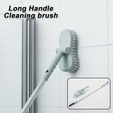 Long Handle Floor Scrub Brush Stiff Bristles Brush Tile Deck Cleaning Tool UK