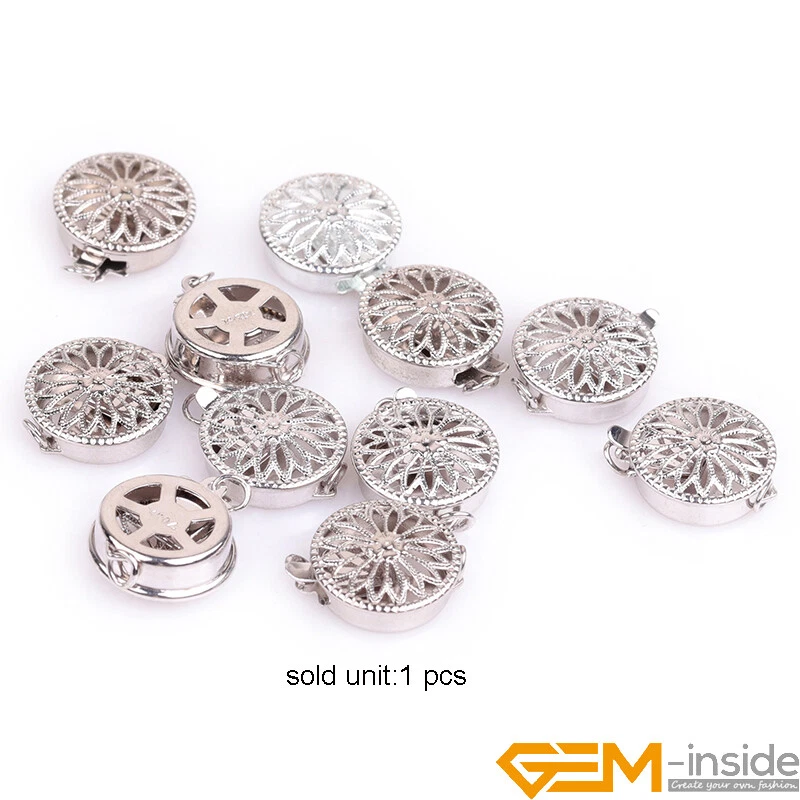 Filigree Box Snap Clasp 14K Gold Filled Sunflower Clasps Bracelet Jewelry Making - Image 3 of 4