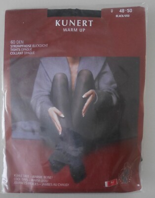 New & Unopened: Kunert Warm Up Tights 60 Den! Size 48/50 or XL! 60 Den Black