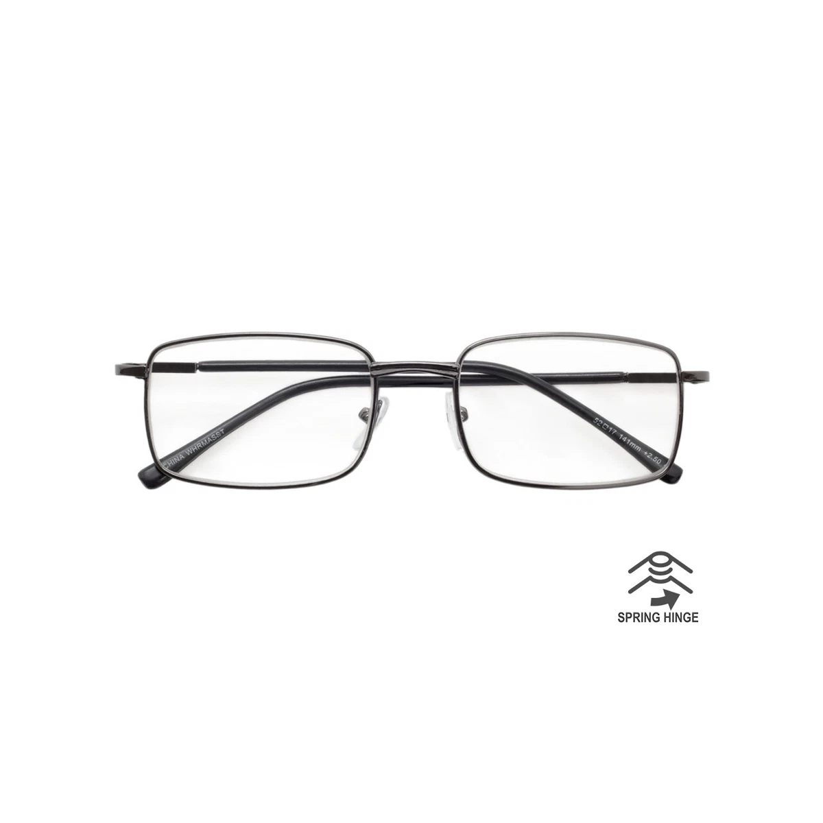 Reading Glasses Mens Womens 4 Pack Metal Frame Readers Eyeglasses Spring Hinge