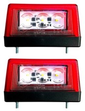 2xLED Kennzeichenleuchte 2-funktionale Nummernschild LKW Anhänger Trailer