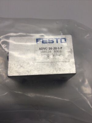 NEW, FESTO, ADVC-16-20-I-P, PNEUMATIC CYLINDER, PMAX 10 BAR, 118116. (8C-3)