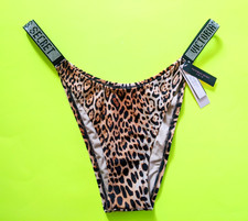 Victorias Secret Leopard Brazilian Rhinestone...