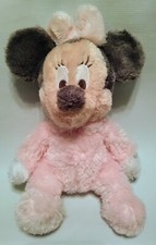 Disney Parks Baby Minnie Mouse Pink Rattle Chime Plush Baby Toy 9" Soft Lovey