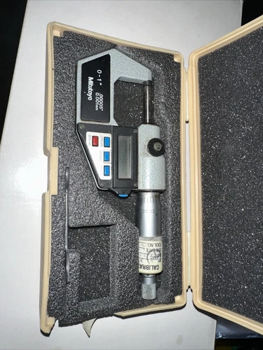 Mitutoyo 293-721-10 0-1" x .00005" Outside Electronic  Micrometer Carbide Tip
