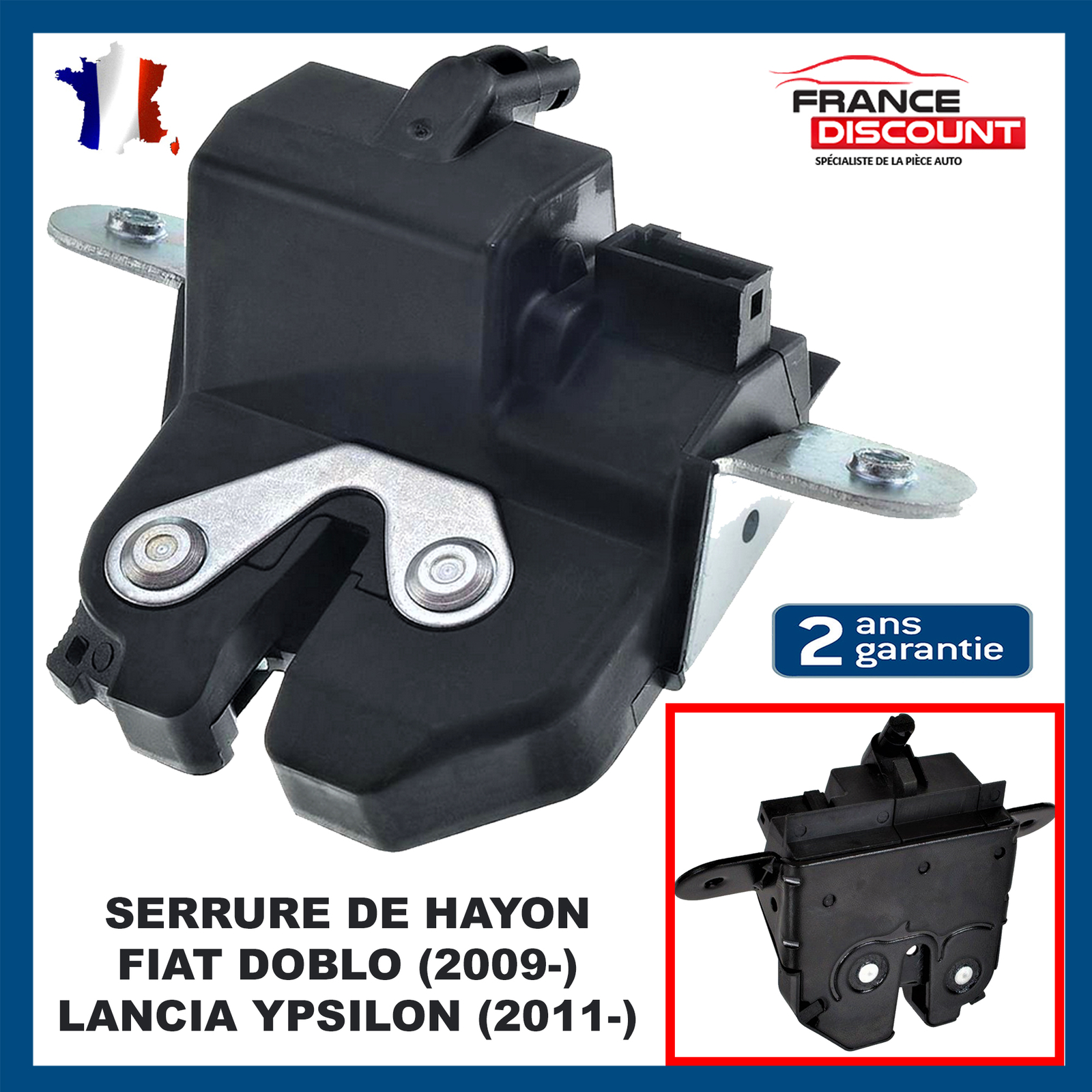Serrure coffre bloqué Lancia Ypsilon résolue avec la gâche électrique hayon 51868085