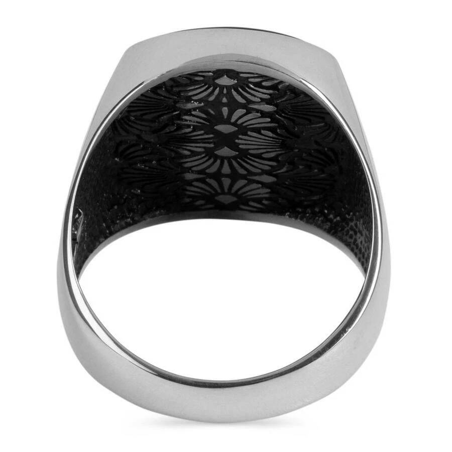 925 Sterling Silver Men's Ring with Black Onyx Stone - Image 4 of 4