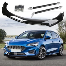 For Chevy Camaro Front Bumper Lower Lip Splitter Spoiler Glossy+Strut Rods