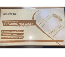 Nekteck Shiatsu Kneading Massage w/ Heat Function Beige Good Condition