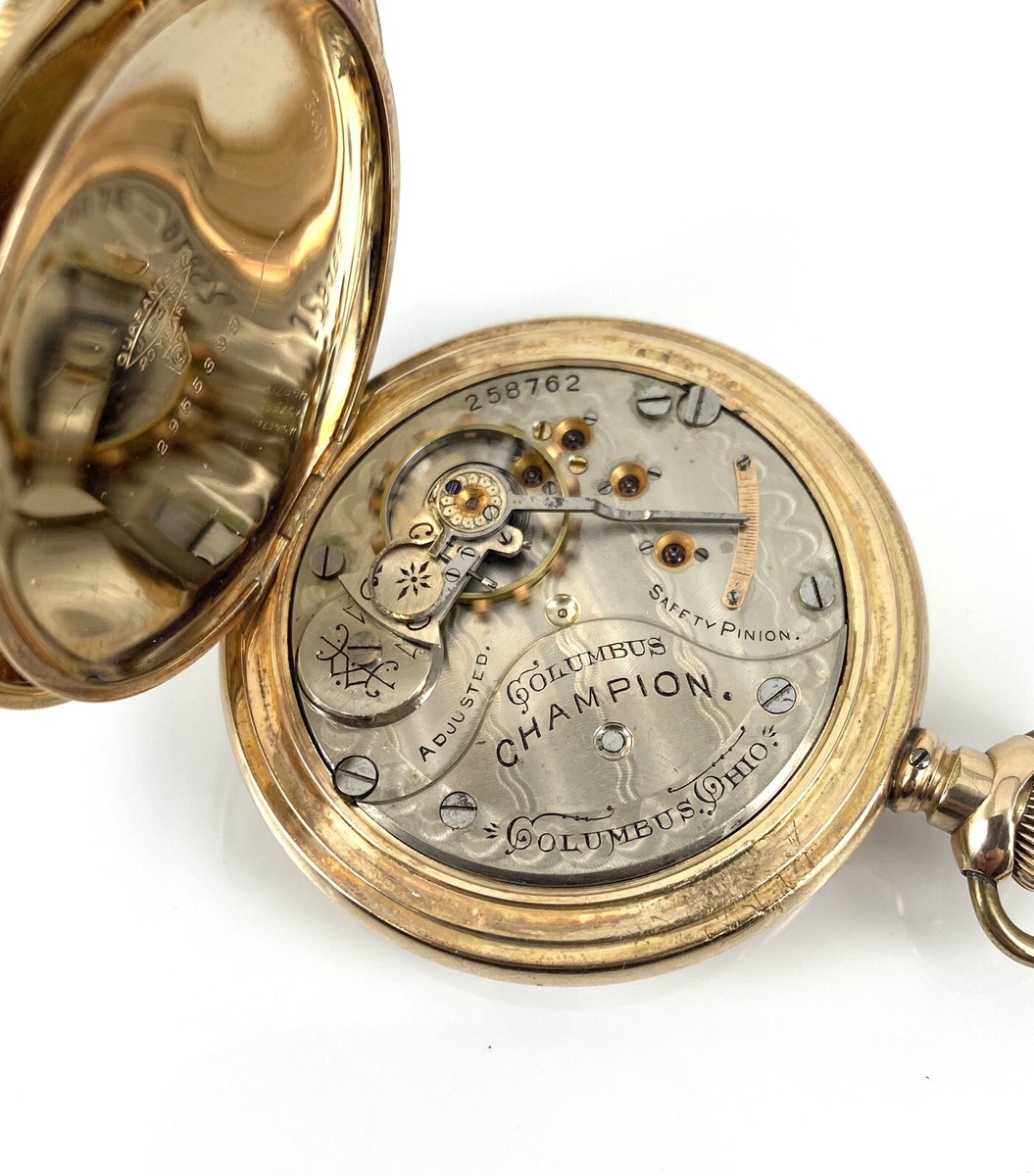 Columbus Watch Co. 18s Pocket Watch with Champion 15j Movement Ca