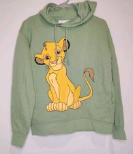 Vtg Lion King Sweatshirt XS Simba Green Hoodie Hooded Disney Extra Small