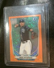 2014 Bowman BM-SDP5 Jace Peterson Orange Chrome Refractor Mini 39/50 Padres
