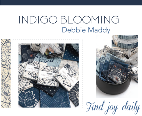Moda INDIGO BLOOMING Debbie Maddy JELLY ROLL 40 strips Quilt FABRIC Blues - Picture 4 of 8