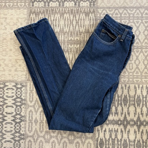 Jeans Calvin Klein Vintage Años 70 Talla 13 Hechos en EE. UU. Cintura Alta Etiqueta Lavada Oscura - Imagen 2 de 14