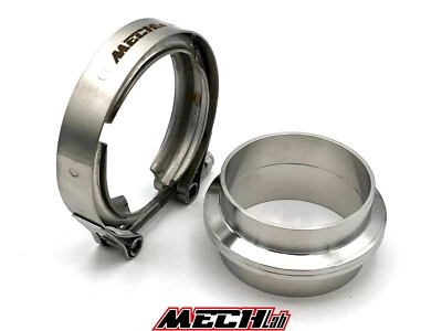 MECH LAB FLANGIA SCARICO V-band 89mm 3.5" ACCIAIO inox downpipe vband fascetta vibrant