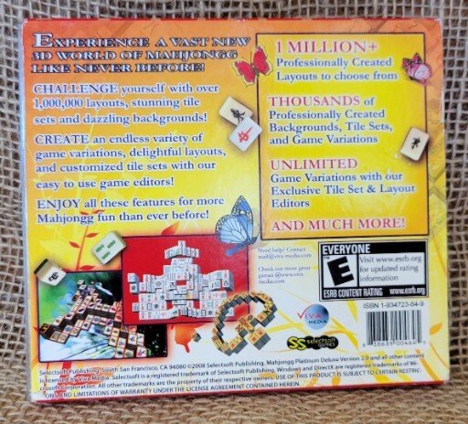 World of Mahjongg PC 2008 DVD Rom Software Viva Media Selectsoft Games ...