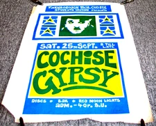 COCHISE GYPSY CONCERT POSTER SAT 25Tth SEP 1971 FARNBOROUGH TECHNICAL COLLEGE UK