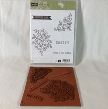 Stampin' Up SO VERY GRATEFUL Cling Stamp Set 133053 Flowers Thank You