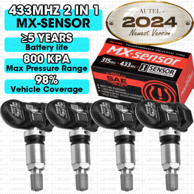 #ad 4X Autel TPMS MX Sensor 315MHzamp;433MHz 2in1 Auto Tire Pressure Sensor Metal Stem $56.80