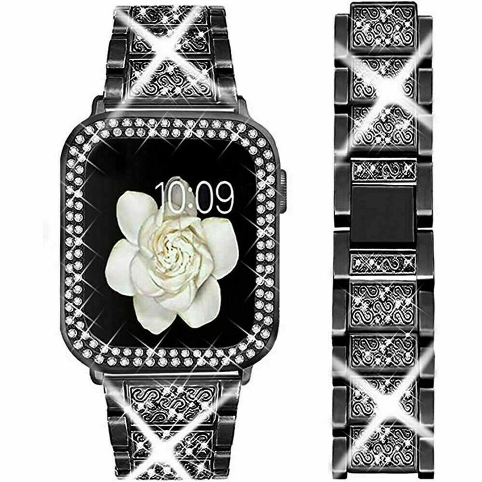 Correa Bling iWatch + Estuche Bling para Apple Watch Series 11 10 9 8 7 6 5 Ultra 3 Foto 3 de 4