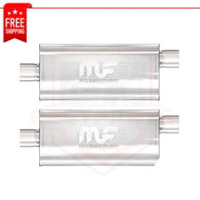 MagnaFlow 12225 5" X 8" Oval Center/Offset Straight Through Mufflers - Set of 2