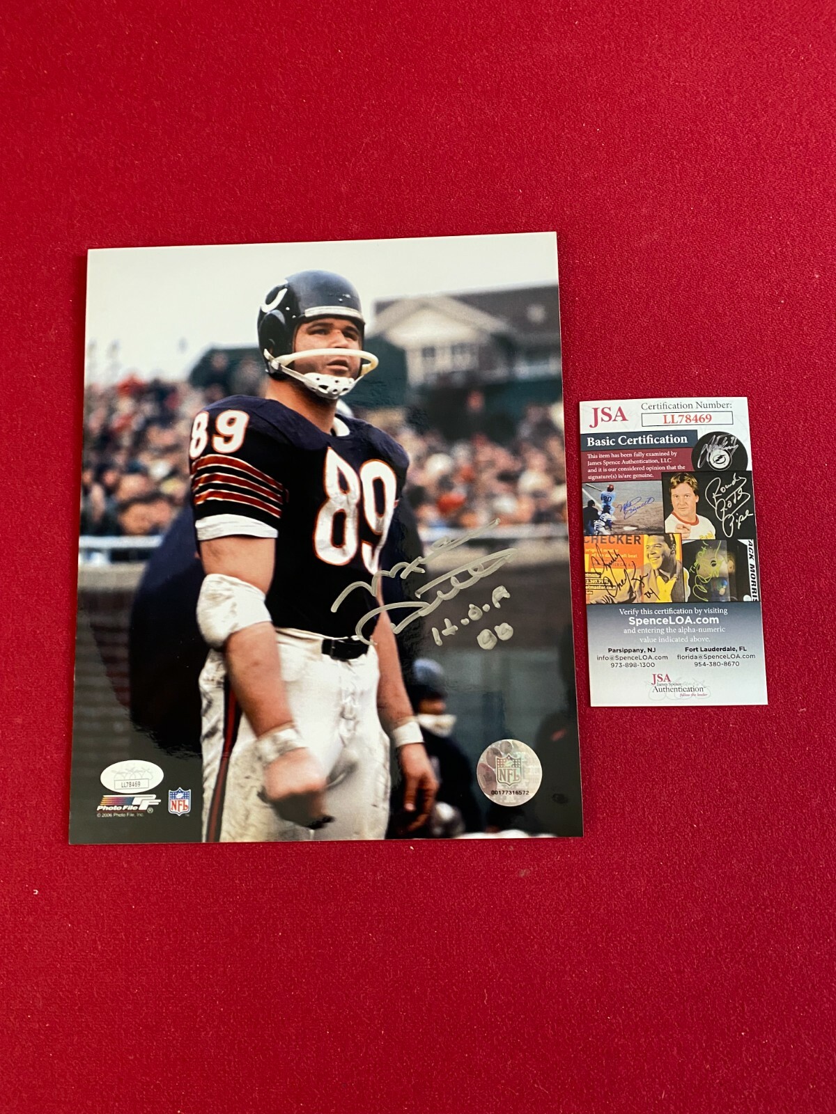 Mike Ditka Autographed Signed Chicago Bears , "" (JSA) 8x10 Photo () Scarce / Vintage 