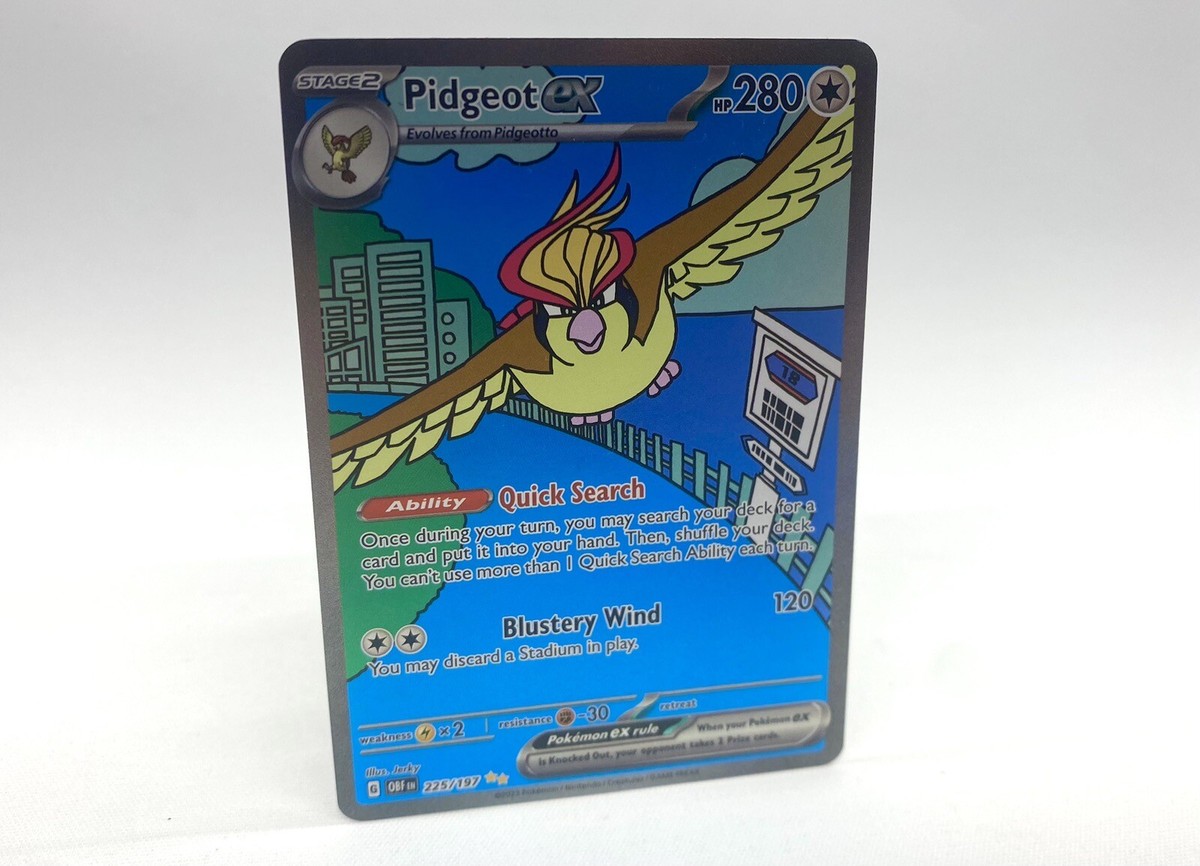 Pidgeot Ex - SIR Alt Art - 225/197 - OBSIDIAN FLAMES POKEMON Pidgeot Ex - SIR Alt Art - 225/197 - OBSIDIAN FLAMES POKEMON