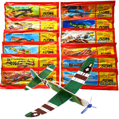 12 Wurfgleiter Mitgebsel Gastgeschenk Flugzeug Styroporflugzeug Styropor Flieger