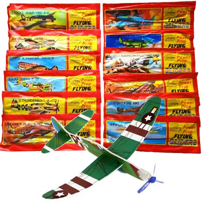 12 Wurfgleiter Mitgebsel Gastgeschenk Flugzeug Styroporflugzeug Styropor Flieger