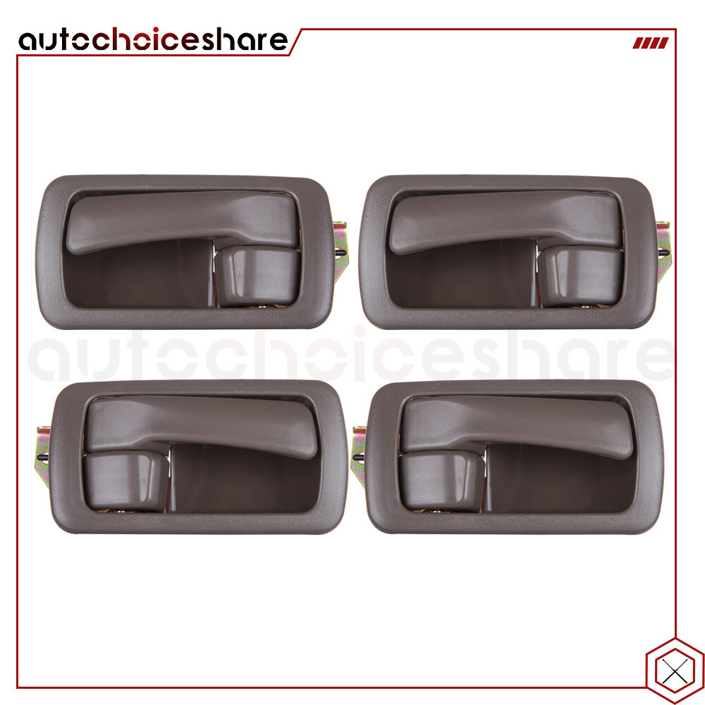 4pcs Interior Door Handle Left Right Side Brown For Toyota Camry