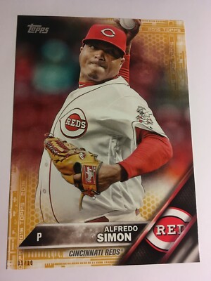 2016 Topps Update Jumbo 5x7 Alfredo Simon Reds US28 # d 01/10 Gold