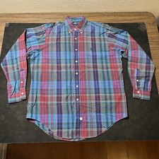 Vintage Polo Ralph Lauren Purple Flannel Shirt 1980s Country Plaid Button up