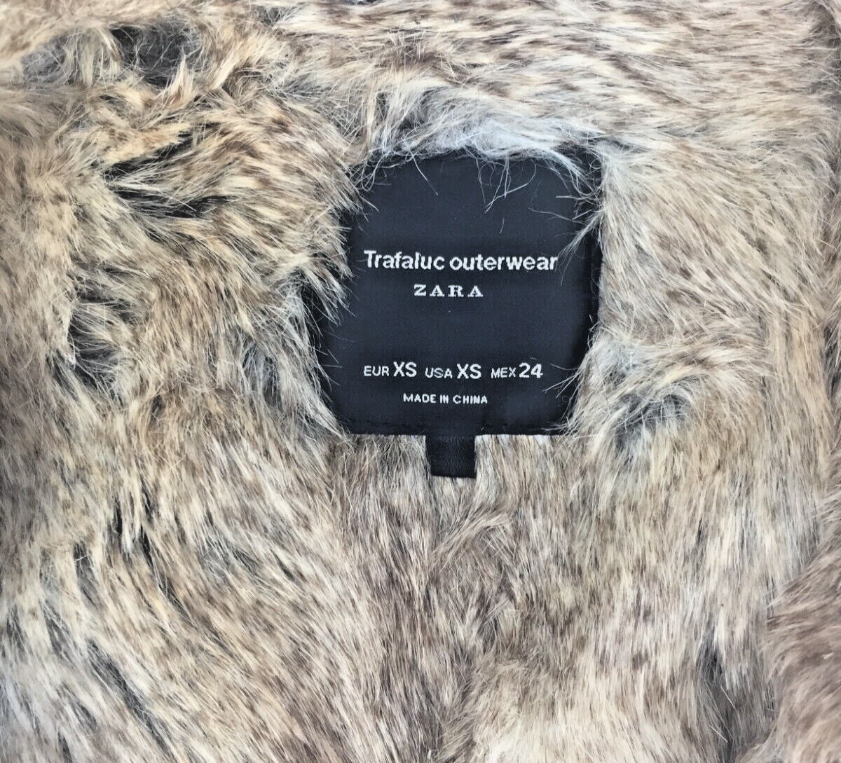 Zara Trafaluc Outerwear Fur Jacket Parka Navy Size XS | eBay
