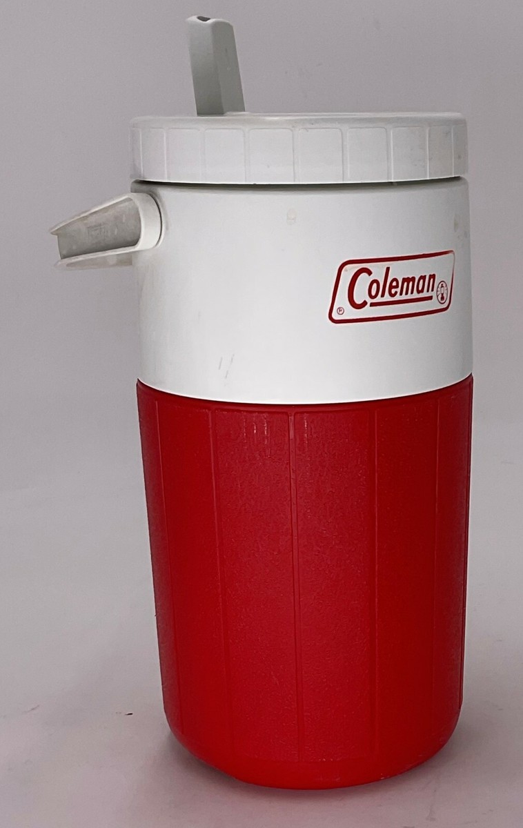 Coleman Thermos 1/2 Gallon Hot/Cold Beverages #5590 Red & White