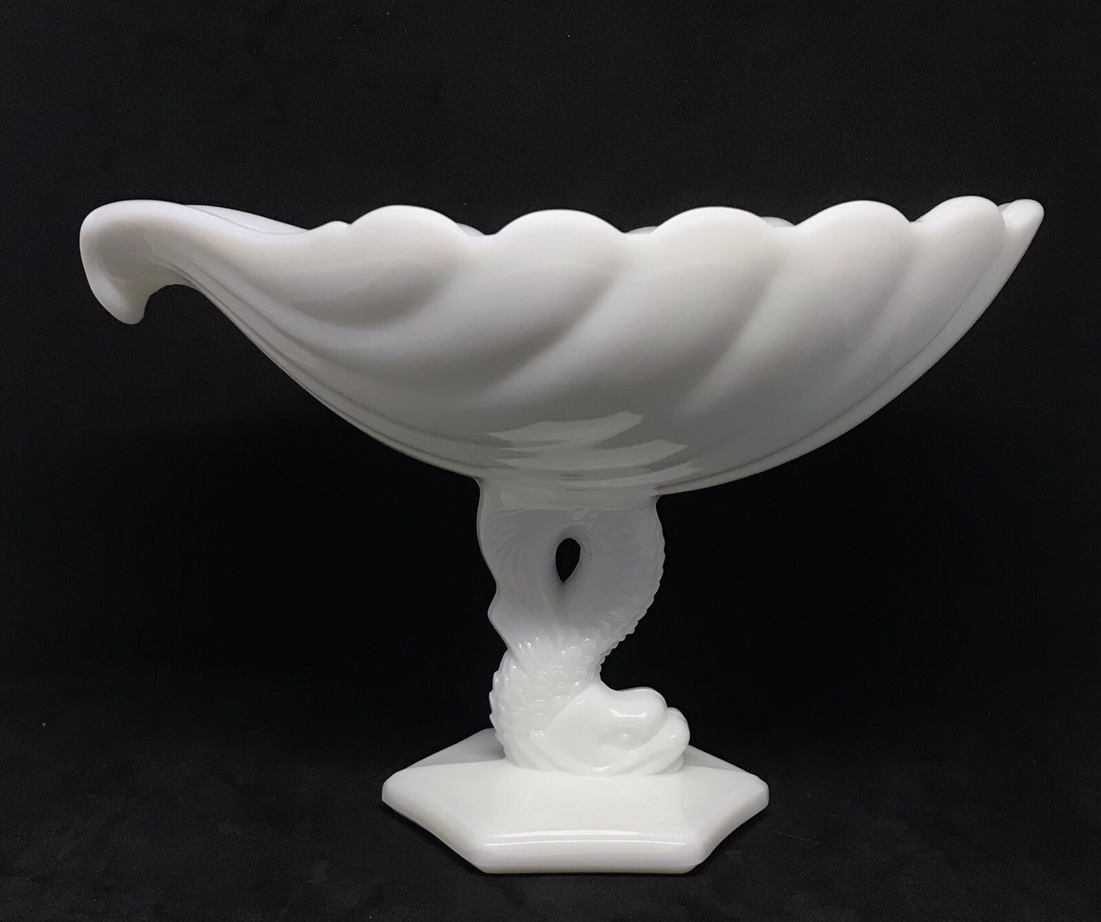 Vintage Westmoreland Dolphin White Milk Glass Open Compote 🌹 eBay