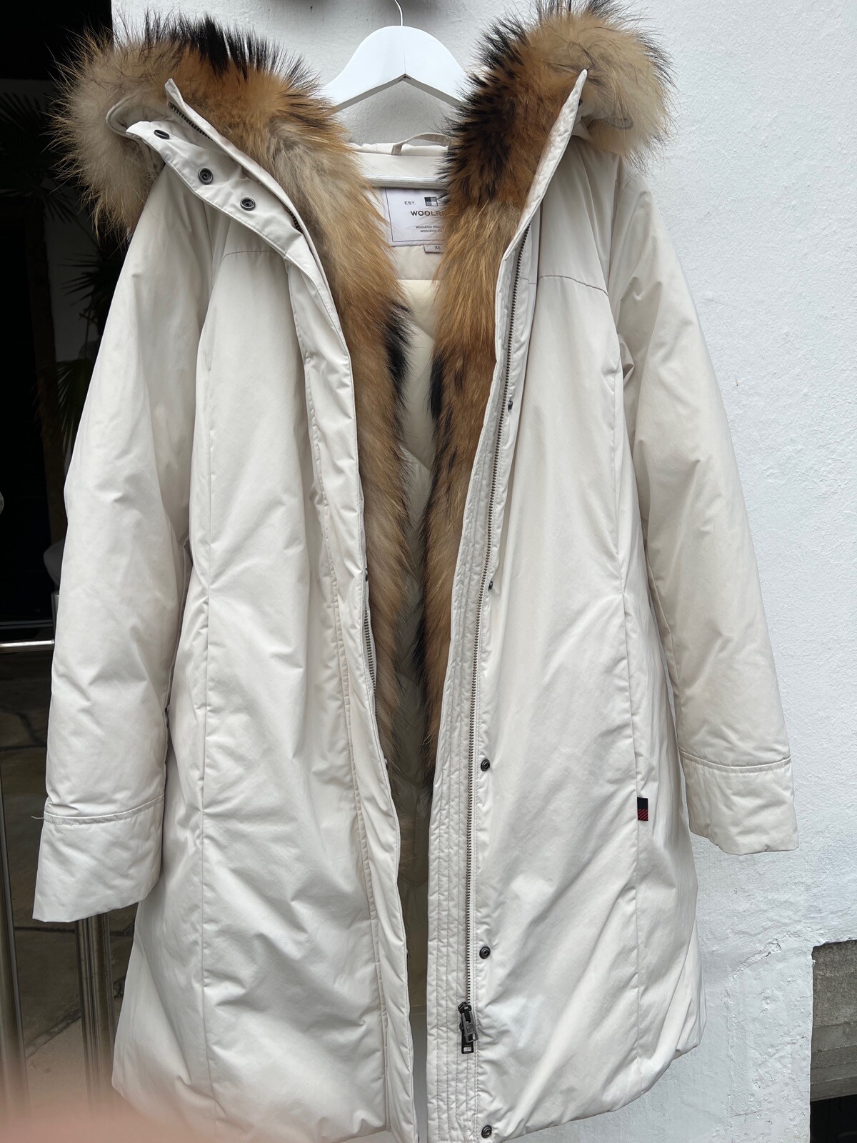 Original Woolrich Luxury Mantel Parka Boulder mit Fell Gr. XL TOP