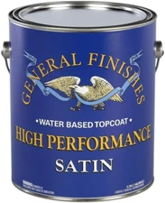 General Finishes GAHS Clear High Performance Water-Based Topcoat 1 Gallon, Satin